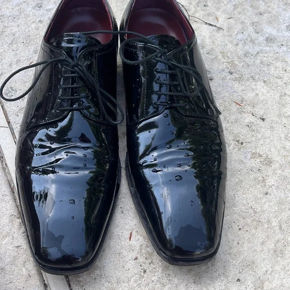 Hugo Boss Black Patent Leather Men's Shoes - Picture 4 of 6
